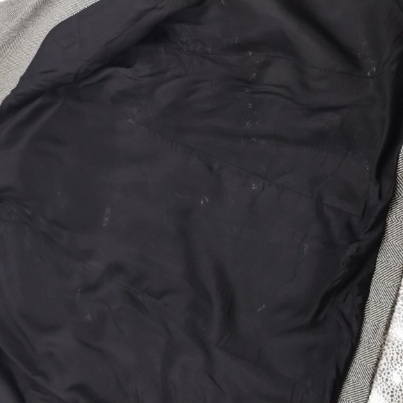 Louben Vintage Long Blazer Jacket Size 12 Black And White - Picture 10 of 11